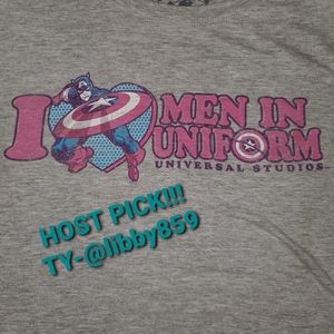 *HOST PICK I 💙 MEN IN UNIFORM Captain America 2XL